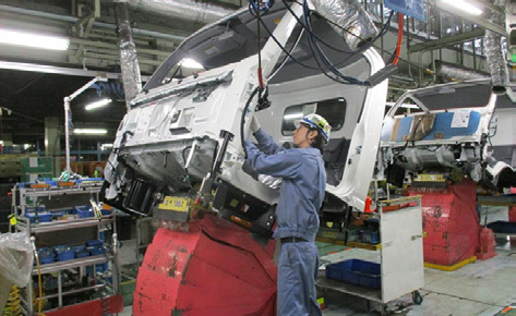 Isuzu production line where IM has been introduced
