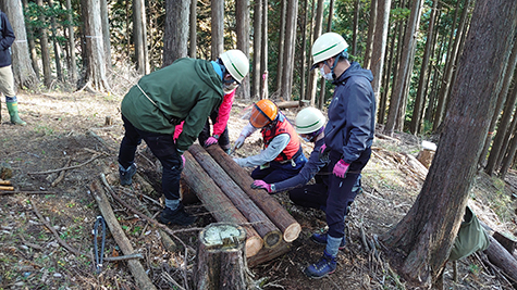 間伐材を利用した椅子づくり