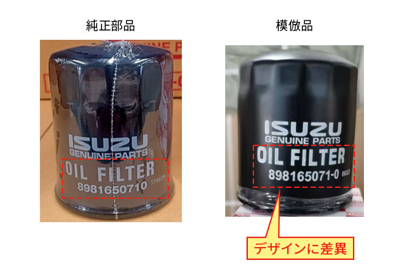 デザインに差異