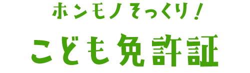 ホンモノそっくり！こども免許証