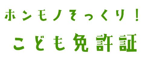 ホンモノそっくり！こども免許証