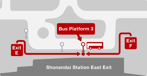 Shonandai Station (East Exit, Bus Platform 3)