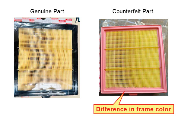 Difference in frame color